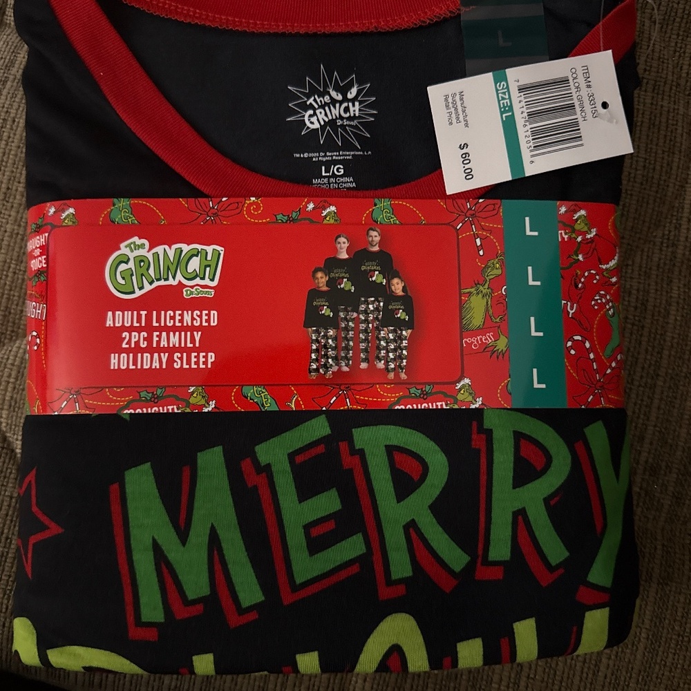 Dr. Seuss The Grinch Adult 2Pc Pa-jamas Sleepwear Unisex